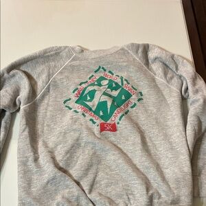 Disney 5k Retro Hanes Gray Graphic Crewneck Sweater